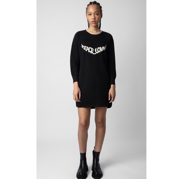 Zadig & Voltaire Diaz Peace & Love Dress. - Picture 1 of 8